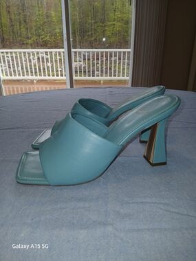 Sam Edelman Blue Slide Mule Heels - Sleek Open-Toe Design